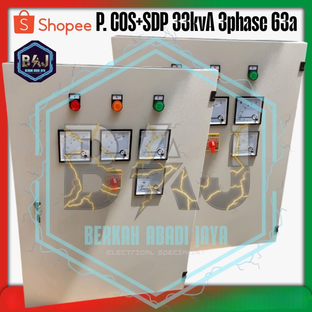 panel cos 3phase 63a manual pln genset