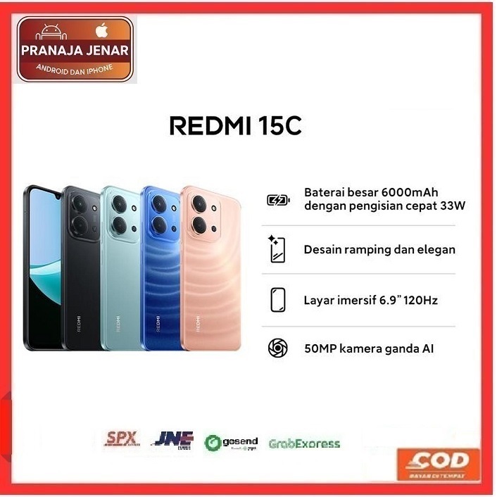 XIAOMI REDMI 15C 8/256GB SECOND FULLSET GARANSI