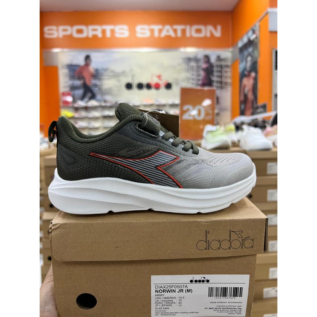 Diadora Norwin Jr Army Kids Shoes Original