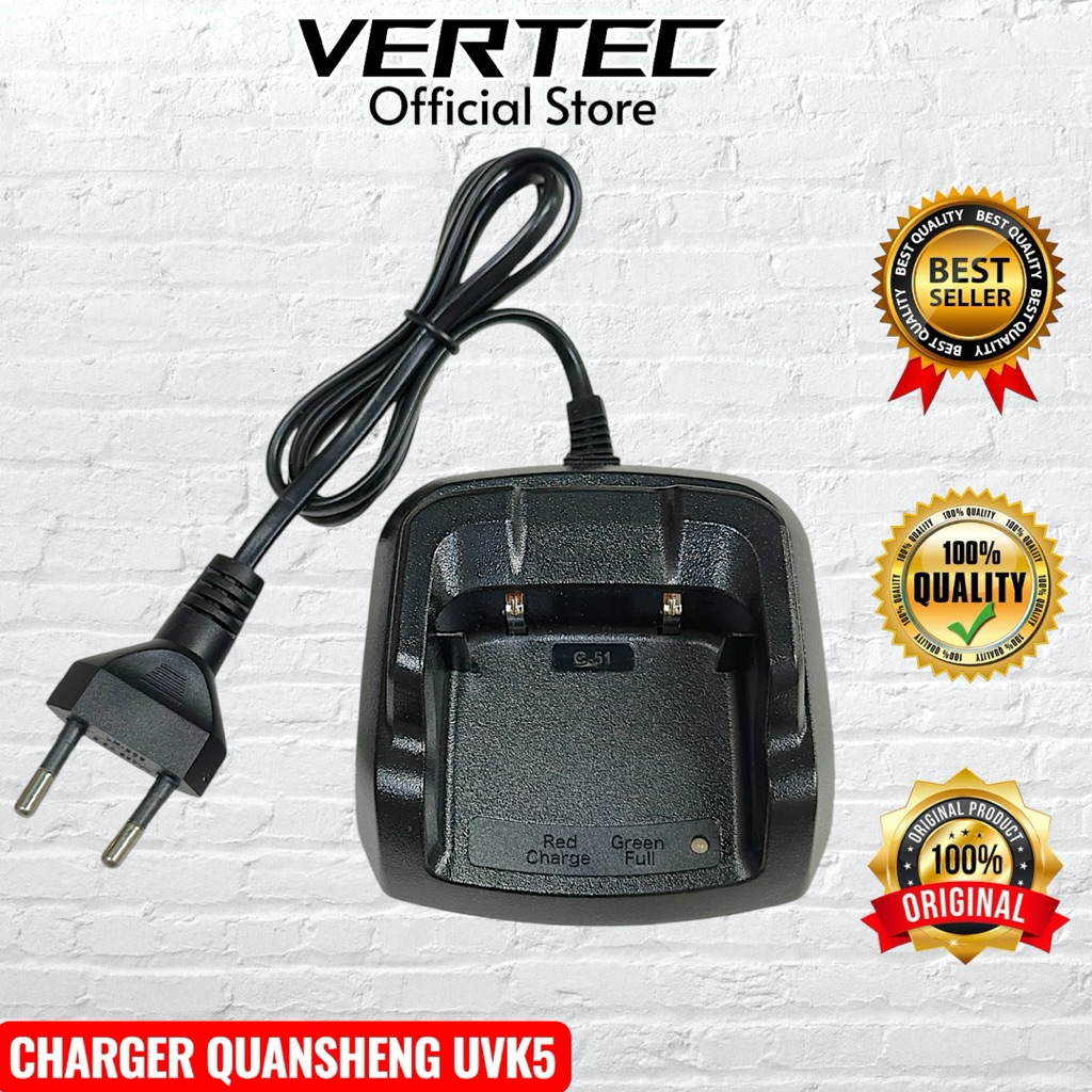 Charger HT Quansheng UVK5 UVK6 Original Asli Compatible KSUN UV60D UV-60D TEXAS TX3 SCOM FC5 FC6 FC9