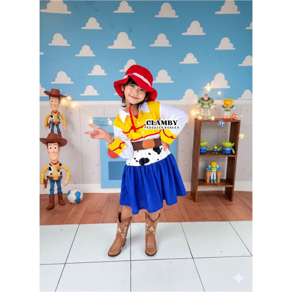 Kostum Cowgirl Jessie Toy Story Anak Perempuan | Baju Jessie Woody Toy Story Costume Termurah