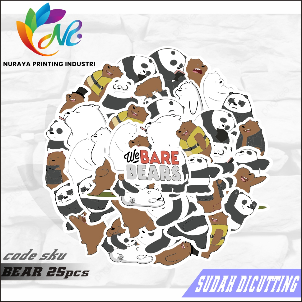 STICKER PACK WE BARE BEAR 2 | STICKER TUMBLER | STIKER LAPTOP KOPER HELM