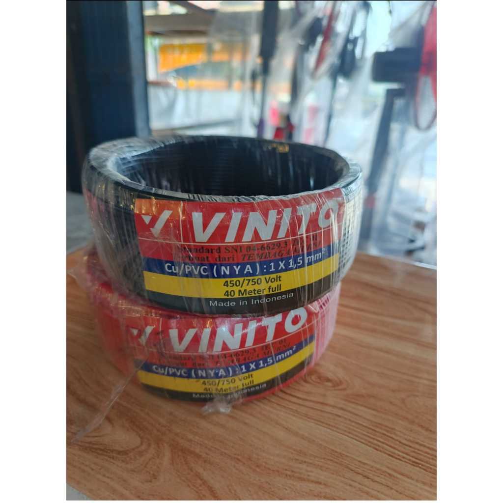 Kabel vinito 1x1,5 NYA 40m full - Kabel Tunggal 1 x 1,5 Tembaga Kabel NYA