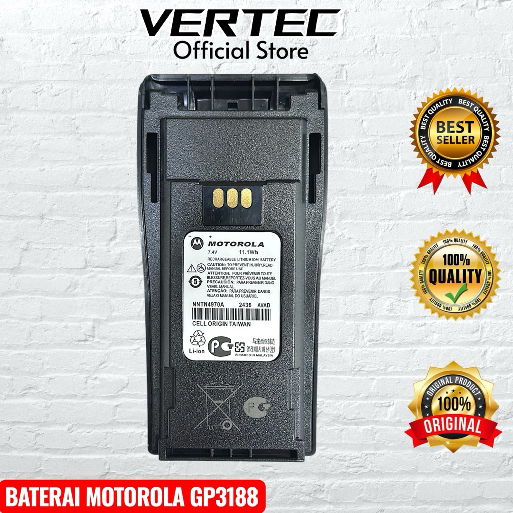 Baterai HT Motorola GP3188 GP3688 XIR P3688 Lithium Battery GP 3188 3688 Li-ion