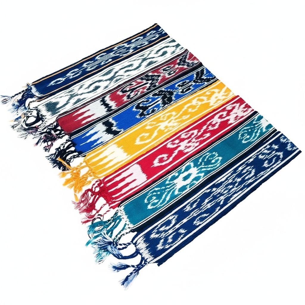 Ikat Kepala Tenun Etnik Ikat Kepala Pendaki Motif Dayak Kalimantan Sumba NTT Lombok Bali