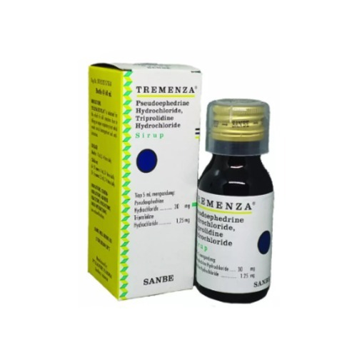 Trenenza Sirup Pseudophedrine Hydrochloride Triprololidine Meredakan Flu Alergi