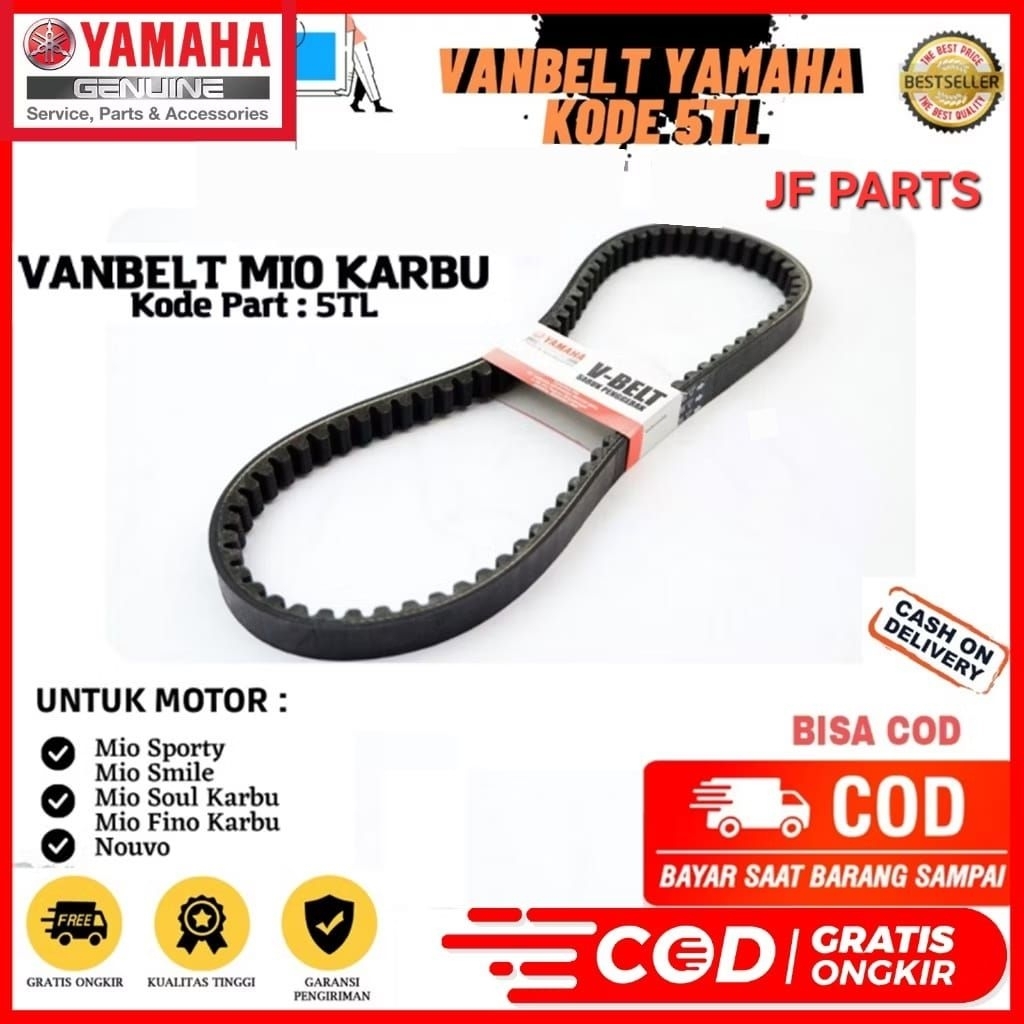 VANBELT V BELT BAN PENGGERAK ONLY MIO SPORTY , MIO SMILE , MIO SOUL KARBU FINO KARBU MIO LAMA FINO K