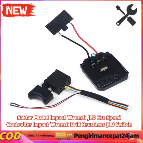 (COD/Gratis Ongkir) Saklar Modul Impact Wrench JLD Esc Speed Controller Impact Wrench Drill Brushles
