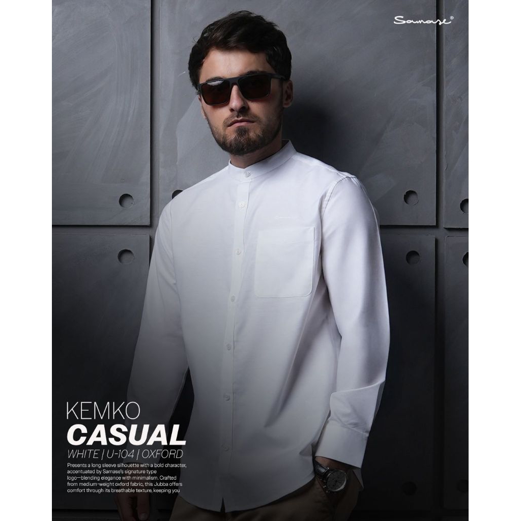SAMASE U104 Kemeja Koko Casual Lengan Panjang
