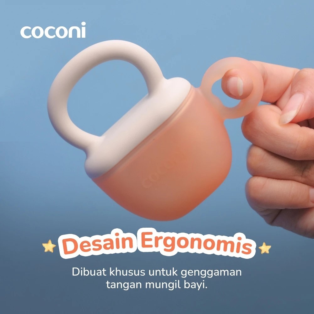 COCONI TEETHER + CETAKAN ES BUAH BAYI 2IN1 / ICE POP TEETHER SILICONE AMAN UNTUK BAYI 4BULAN+
