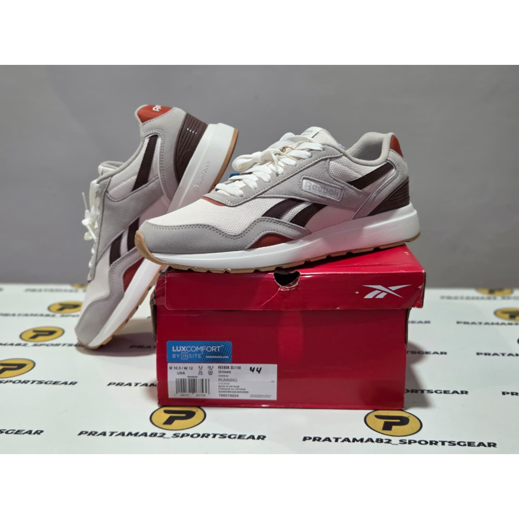SIZE 44 ( 28.5 CM ) ORIGINAL ASLI REEBOK GL1100 RETRO CLASSIC SEPATU PRIA CASUAL SNEAKER KULIT LEATH