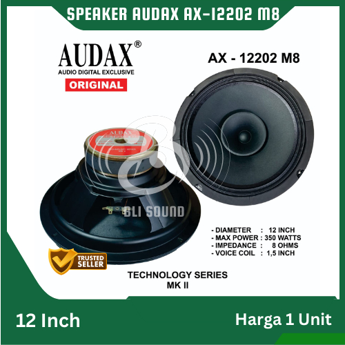 SPEAKER AUDAX 12 INCH AX-12202 M8 AX 12202 AX12202 FULL RANGE ORIGINAL