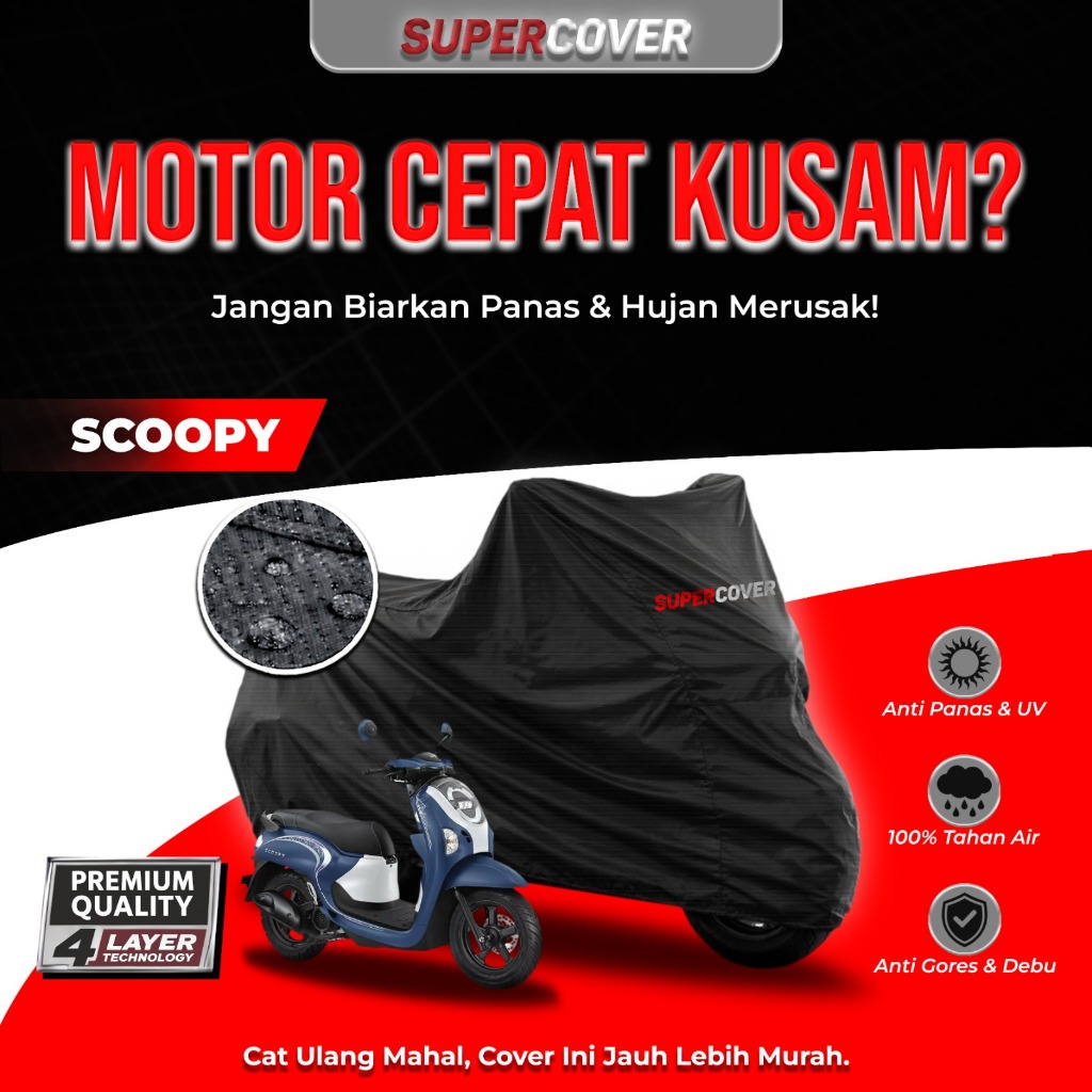 Sarung motor SCOOPY cover premium cover motor waterproof outdoor