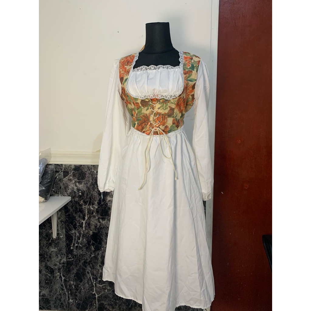 LONG DRESS RETRO VINTAGE KOREA HIJAB FRIENDLY