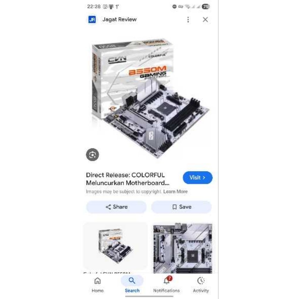 colorful b550m cvn white