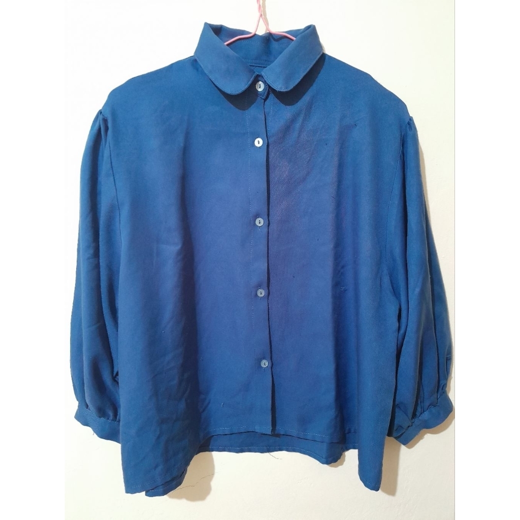 Blouse Crincle Lengan Balon Wanita