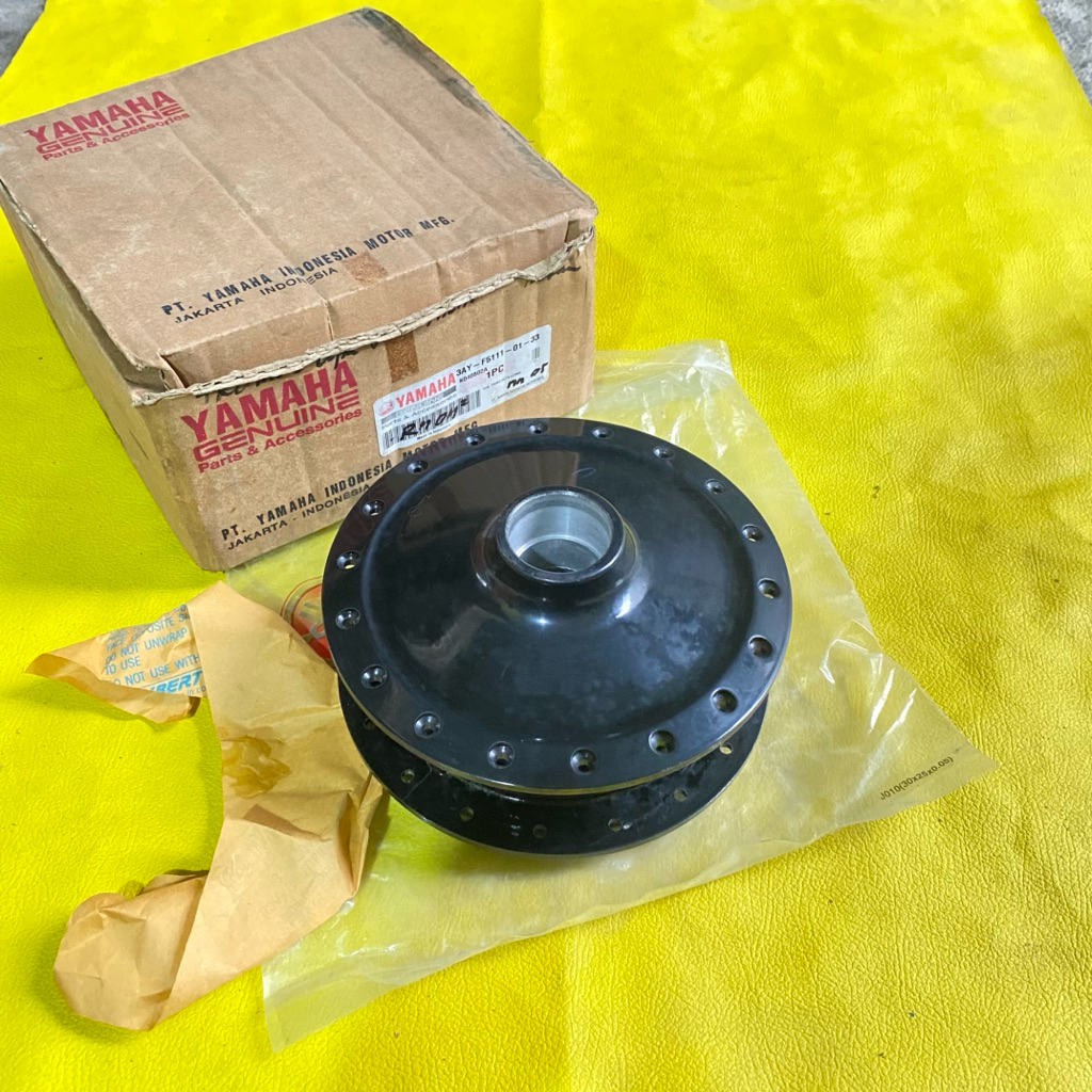 tromol depan Yamaha Alfa sigma F1 non cakram Original NOS hitam