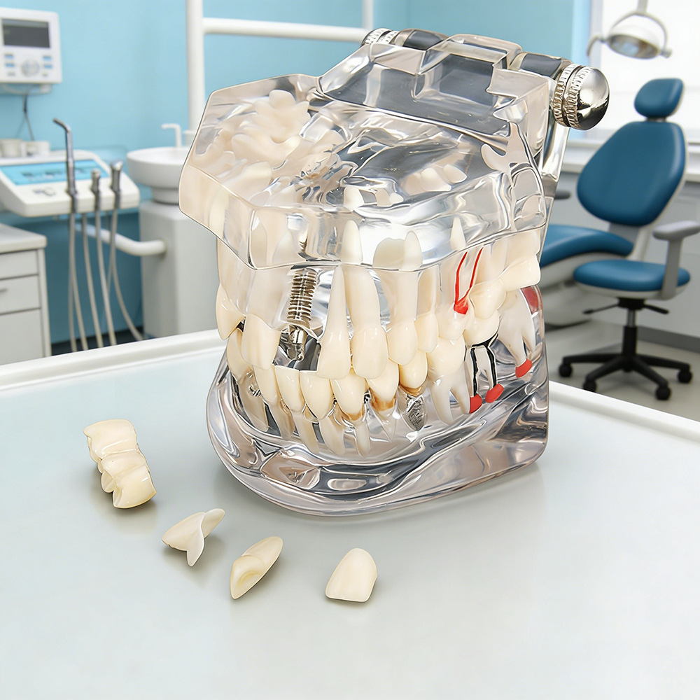 Model study gigi edukasi transparan studi implant phantom crown karies bridge bening impaksi model g