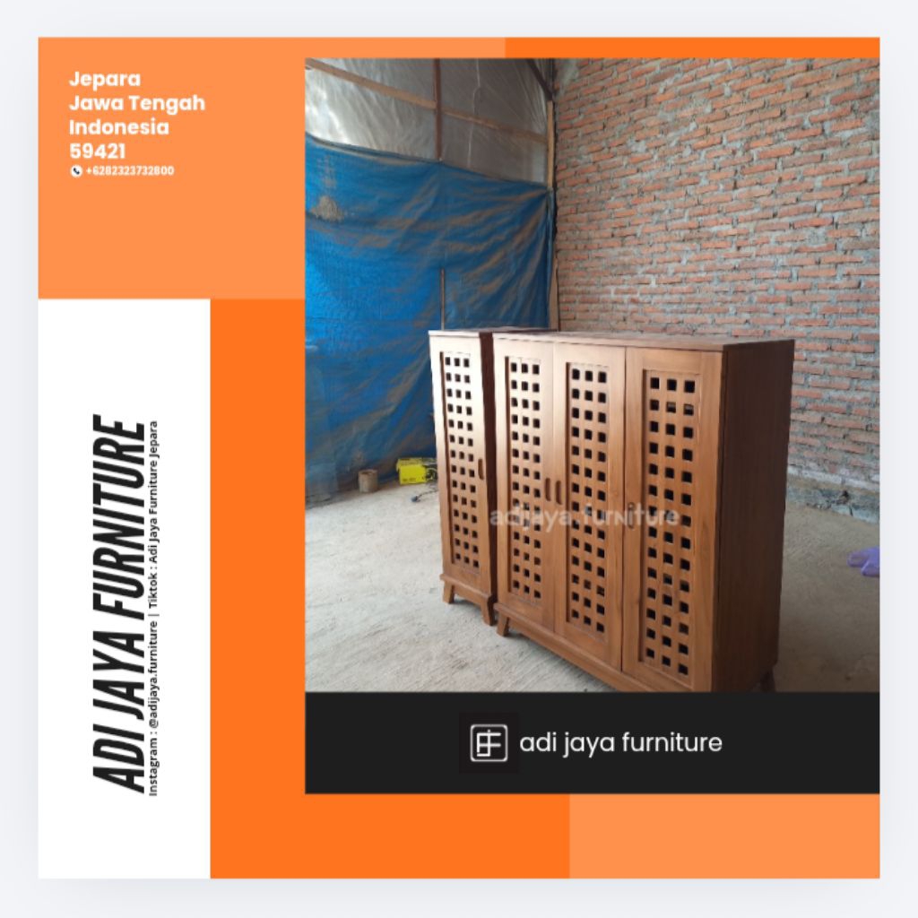 cabinet lemari sepatu jati rak sepatu kayu lemari rak sepatu kayu jati minimalis