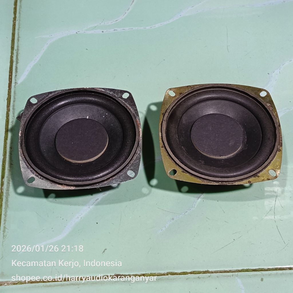 2 PCS Speaker Subwoofer 4 inch – Ori Lepasan Speaker 2.1 Normal Siap Pakai