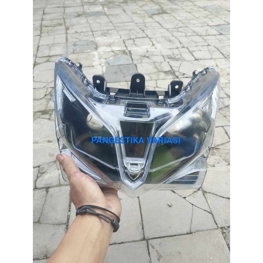 Reflektor Lampu Depan Vario 125 KZR Techno Custom Dudukan H4