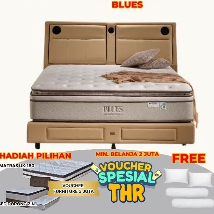 Springbed ocean blues (beli 1 + dpt 1 hadiah tambahan)