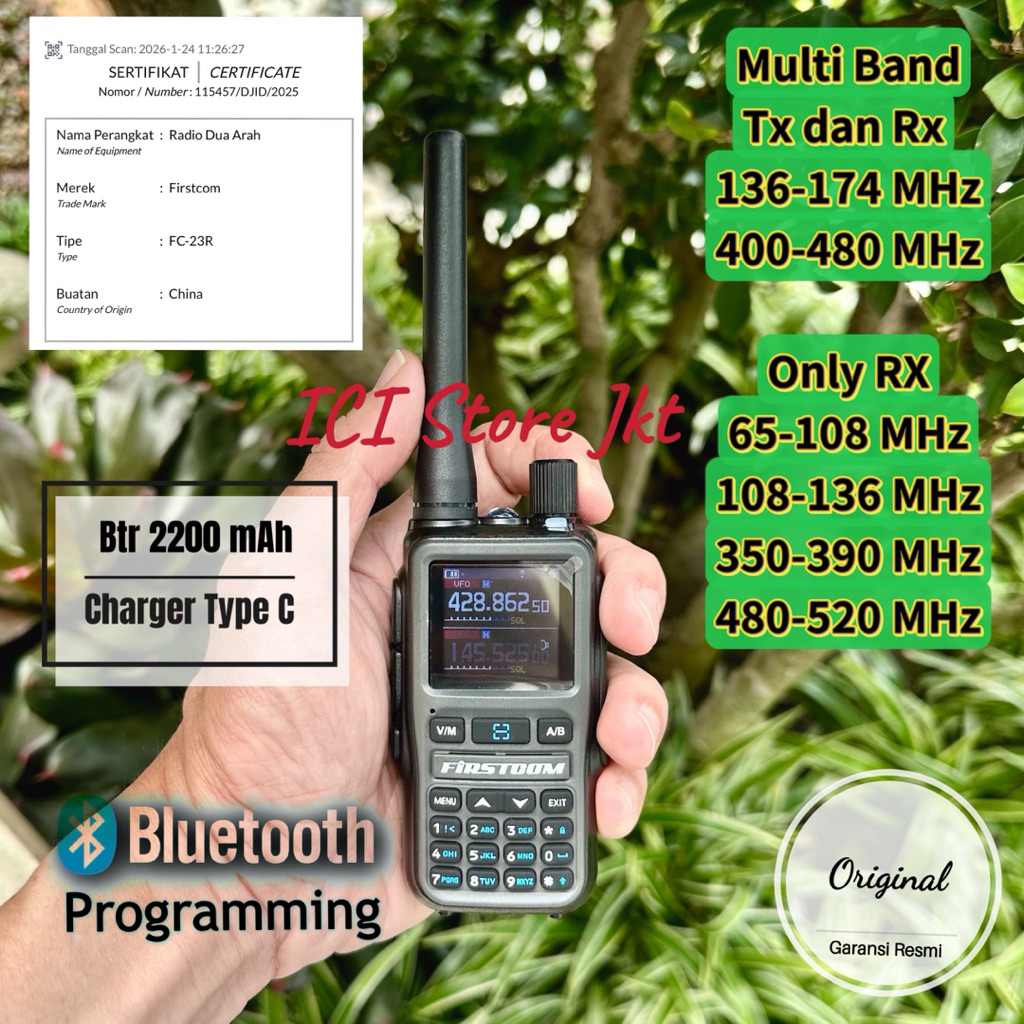 Firstcom FC23 R  / firstcom FC 23R / HT mini dual band / pengganti Firstcom FC 21R / HT Mini All ban