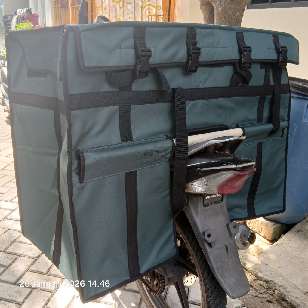 Tas Obrok Motor Susun Tingkat Ukuran Jumbo Tas Kurir Motor  Tas Motor Tas Keranjang Motor Tingkat  T