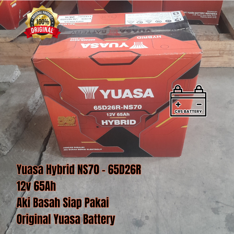 Aki Mobil Chevrolet Aveo, Captiva Bensin Accu Yuasa Hybrid NS70 65Ah