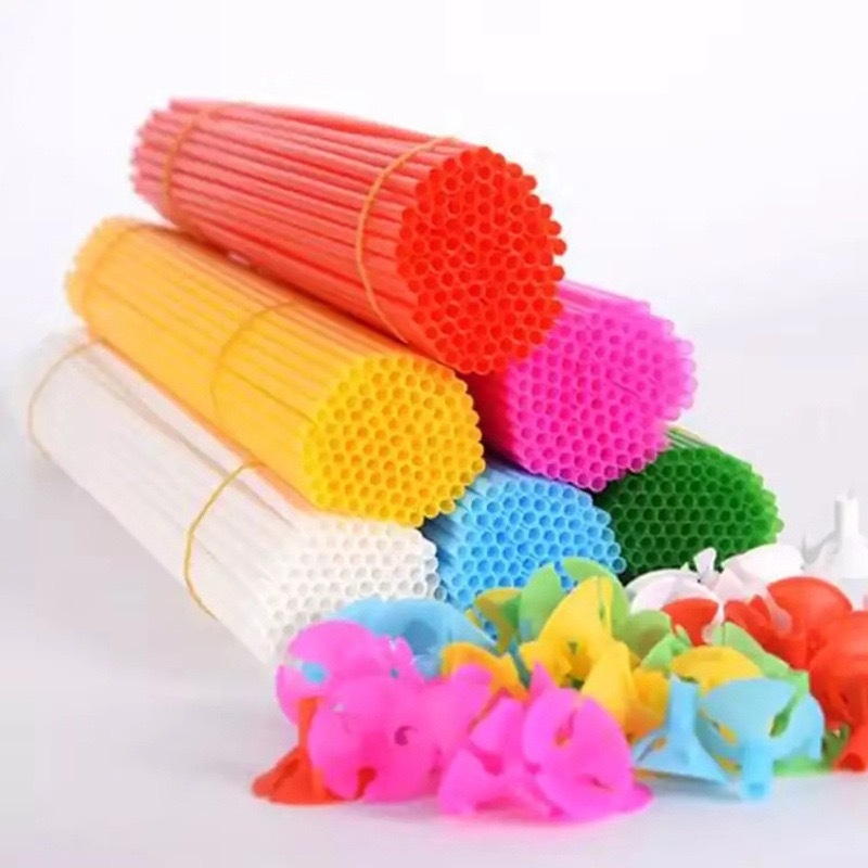 [SATUAN] Stik Balon Latex / Balloon Stick + Cup Holder / Pegangan Tangkai Balon Panjang