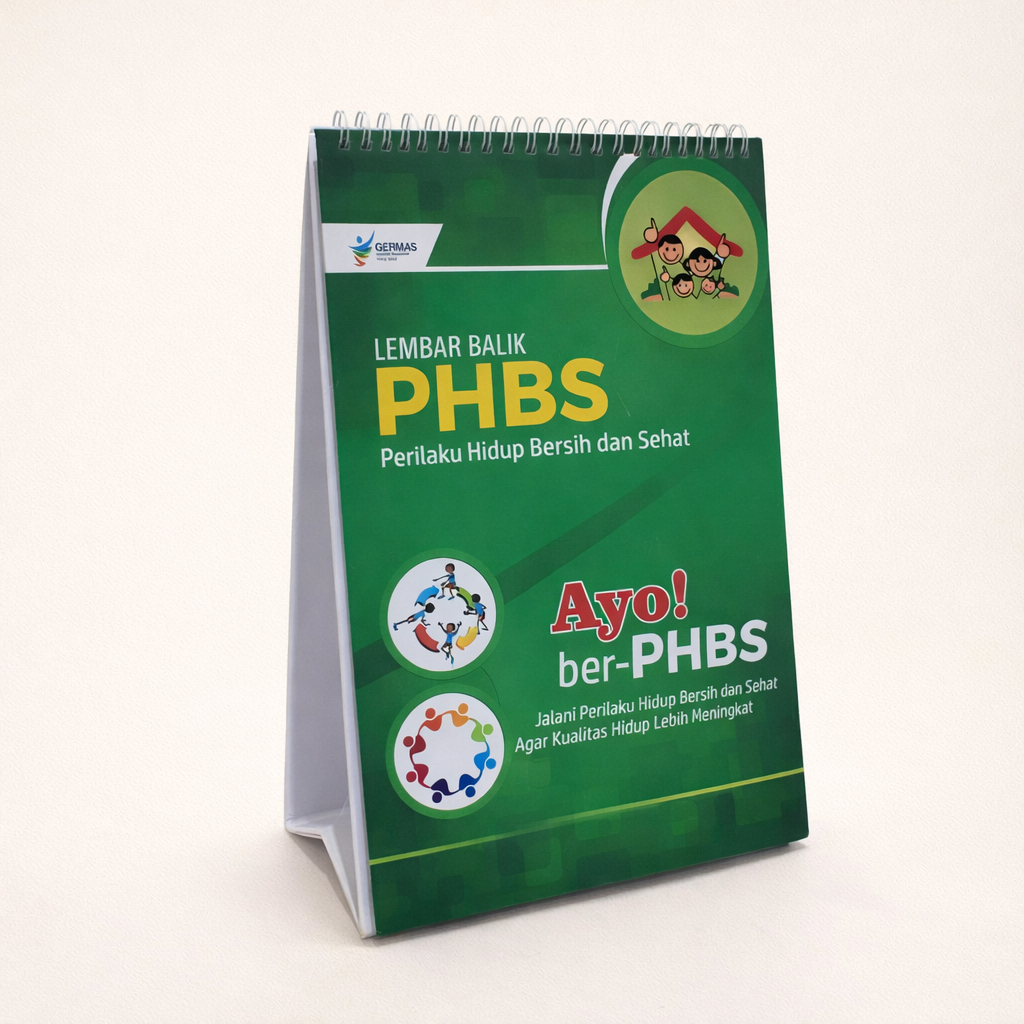 Buku Lembar Balik PHBS, Lembar Balik Penyuluhan PHBS,  Lembar Balik Perilaku Hidup Bersih dan Sehat