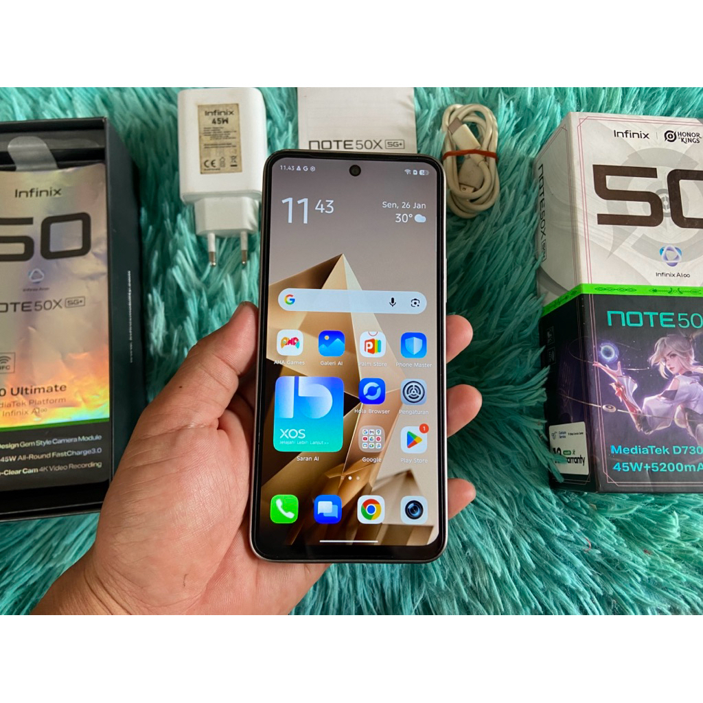INFINIX NOTE 50X 5G+ 8/256 BEKAS ORIGINAL SECOND