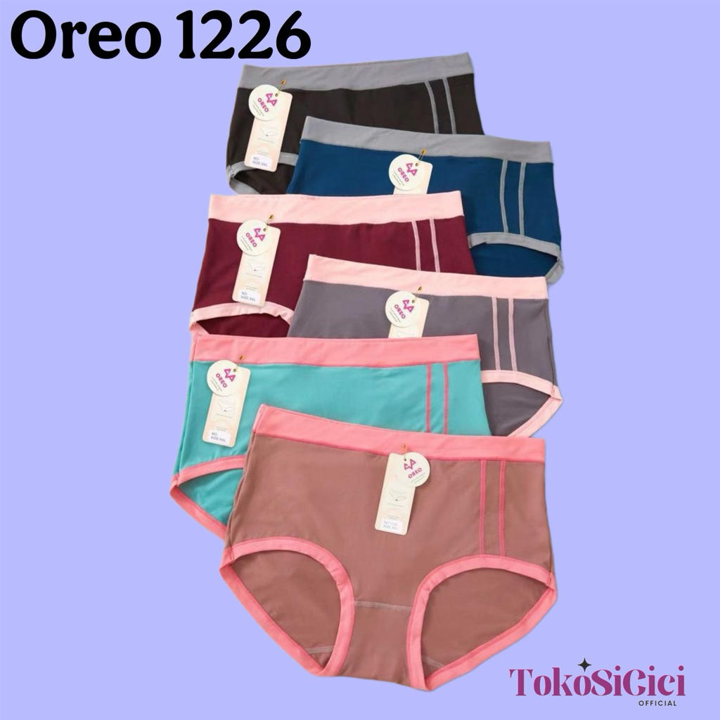 TSC-(3pcs) & (6pcs) CELANA DALAM WANITA OREO KATUN SUPER SOFT HIGHWEIST CD WANITA OREO 1226