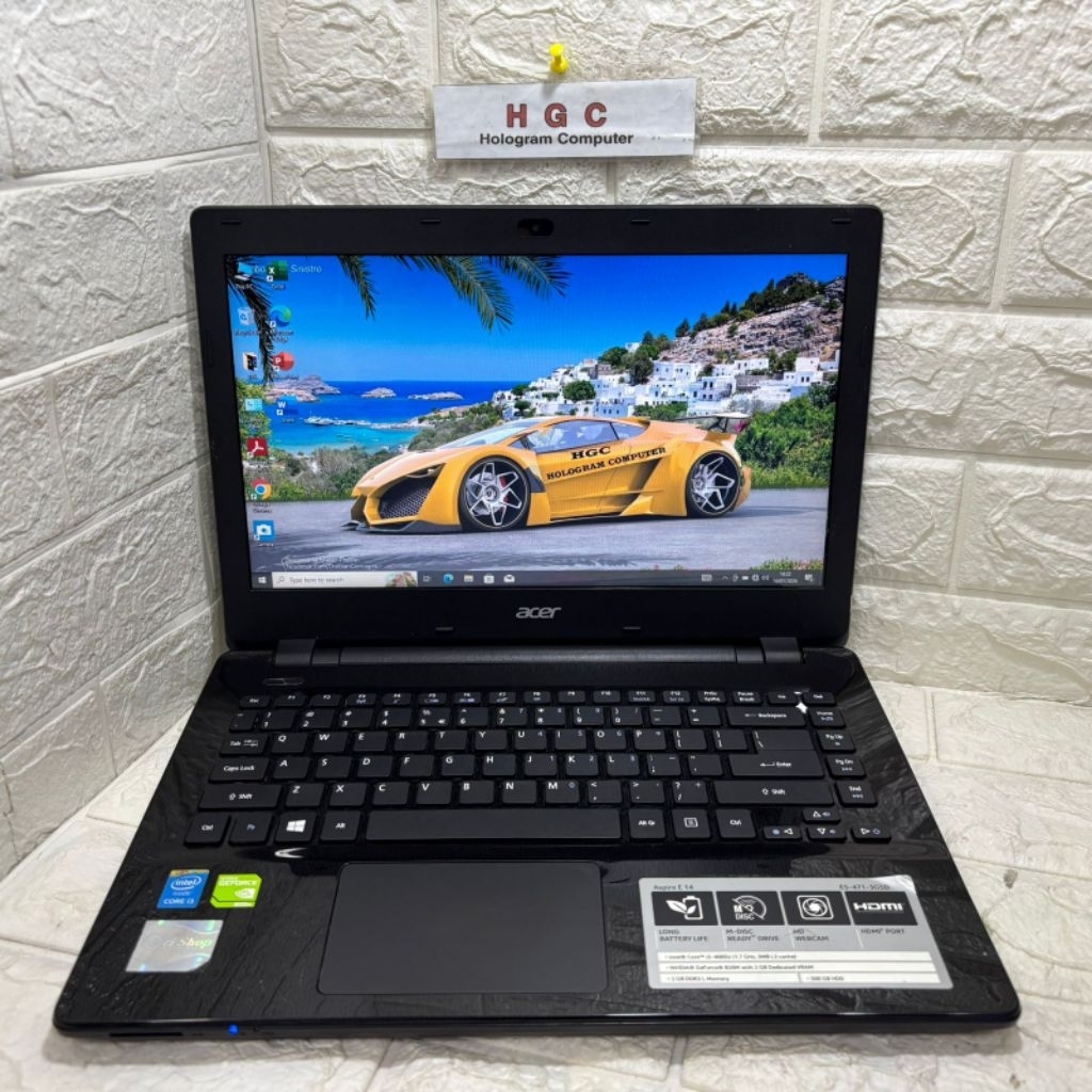 ACER ASPIRE GAMING CORE I3 VGA NVIDIA RAM 8 GB  SSD 128 GBSEPESIAL GAME DAN DESAIN
