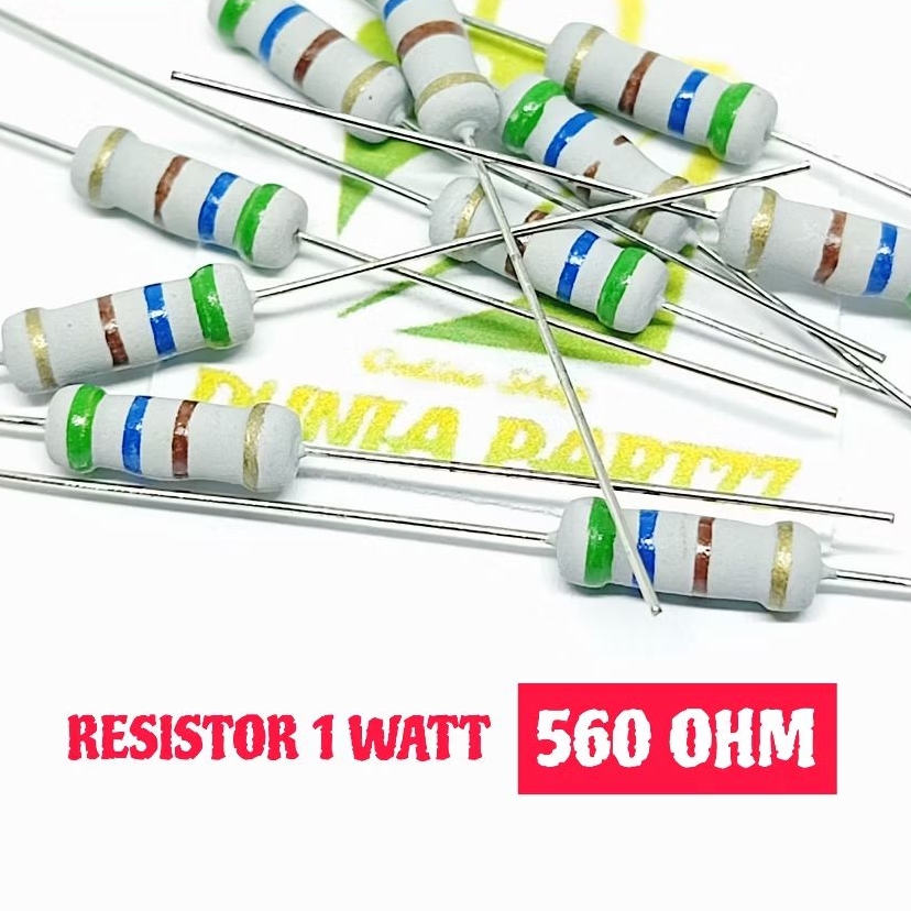 (5 buah) Resistor 1 watt 560 Ohm 1w 560ohm