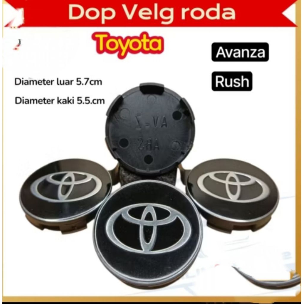 dop roda tutup velg toyota avanza rush diameter 5,7cm
