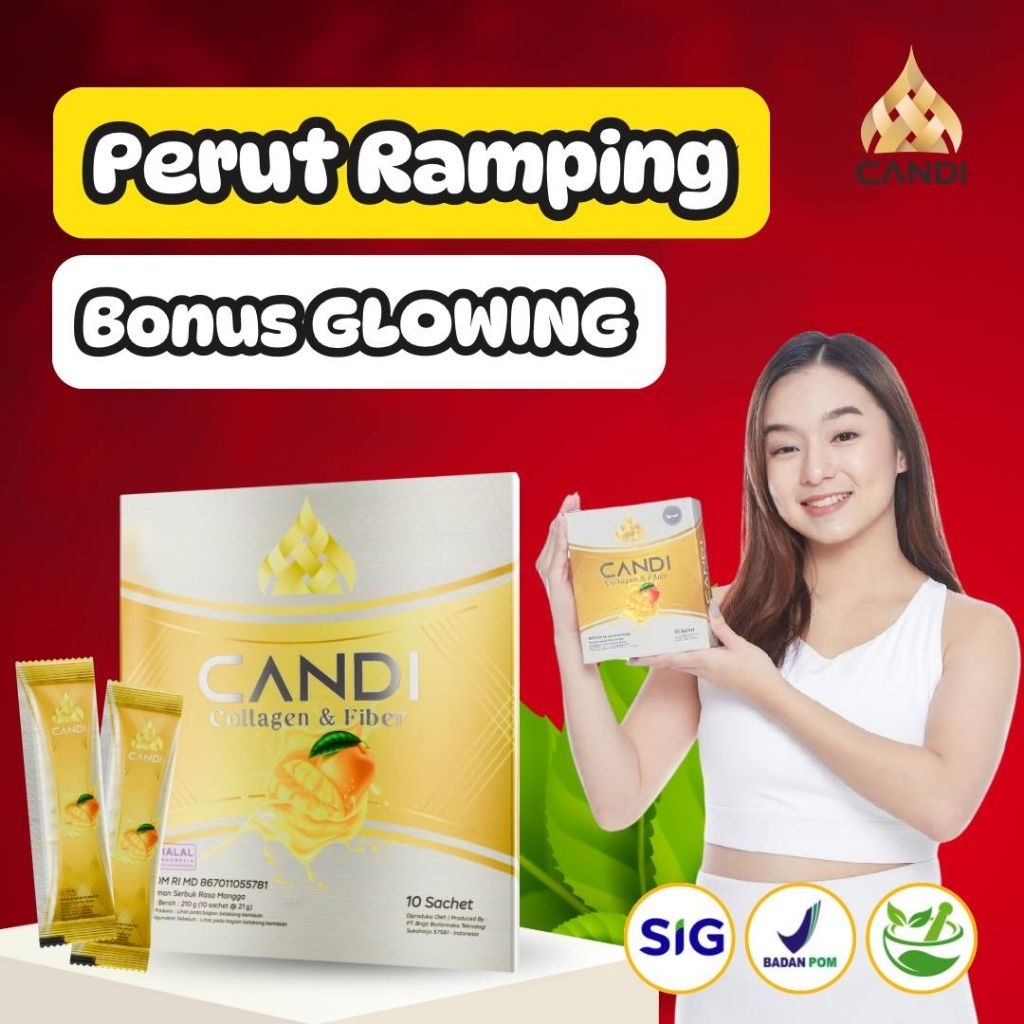 CANDI COLLAGEN FIBER MINUMAN PELANGSING PEMBLOKIR LEMAK DIET DETOX LEMAK PERUT BUNCIT MELANCARKAN BA