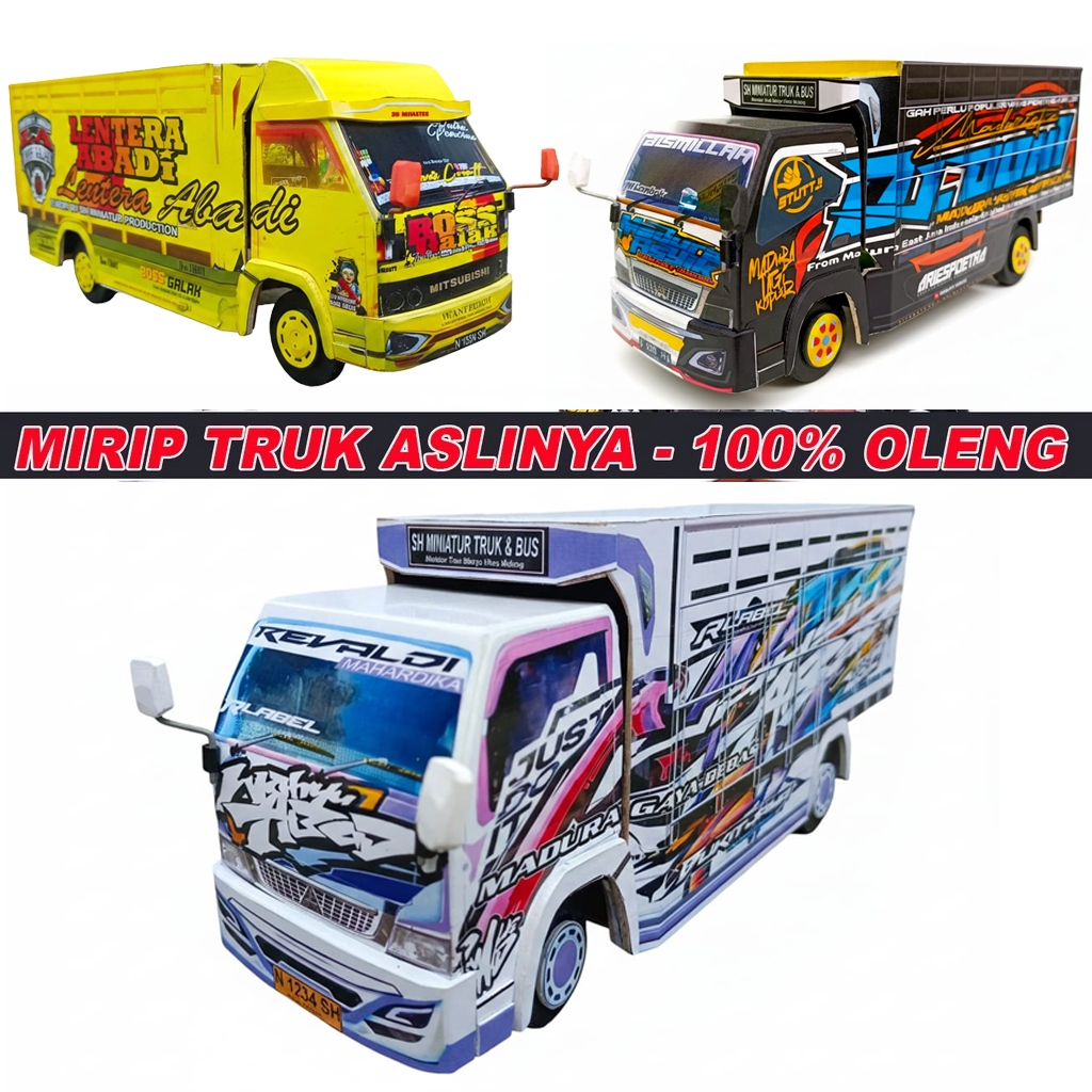Miniatur truk oleng Mirip truk Aslinya