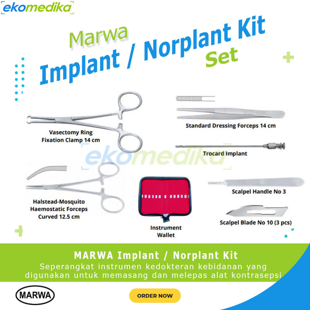 Implant Set Norplant Kit Original Marwa