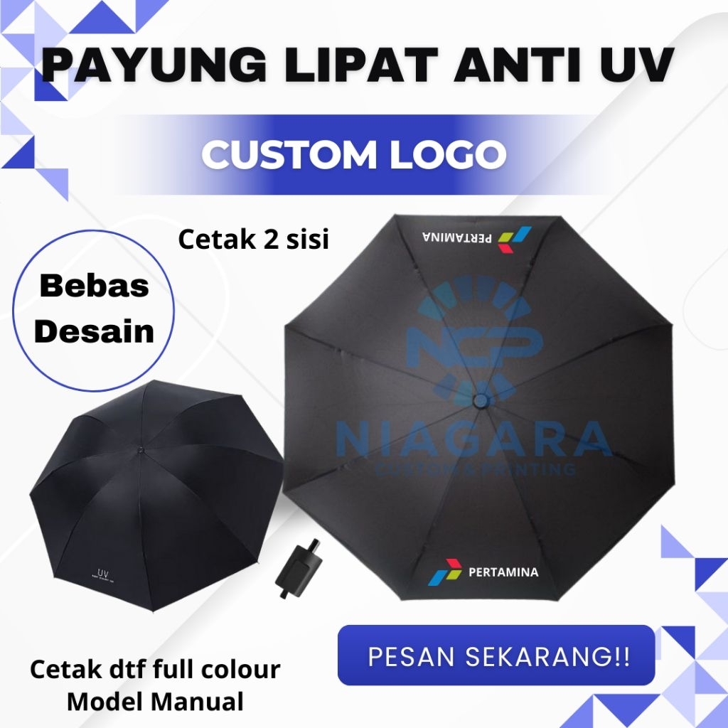 Payung custom/Payung lipat/souvenir/custom logo/Payung sablon
