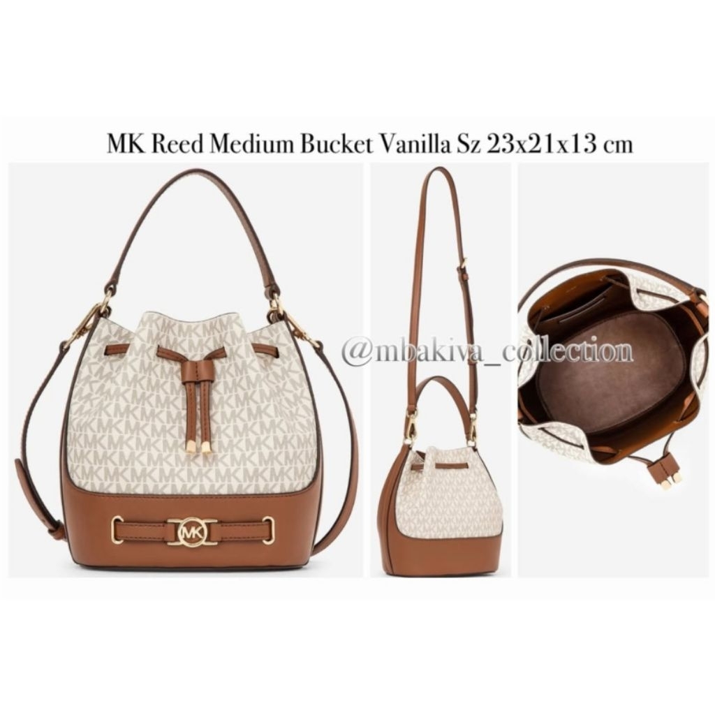 MK Reed Medium Bucket Vanilla