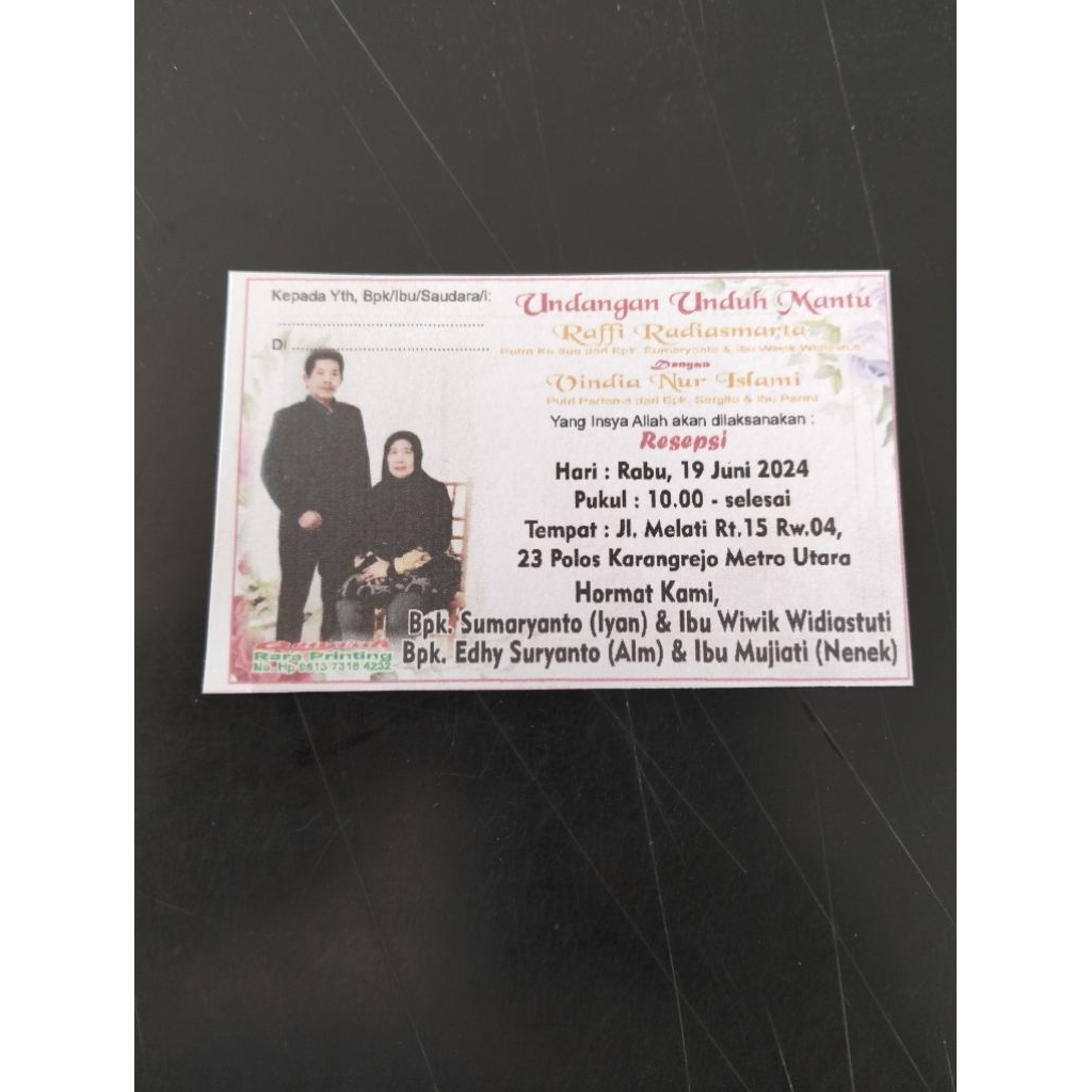 Kartu Keplek Punjungan 100 Lembar