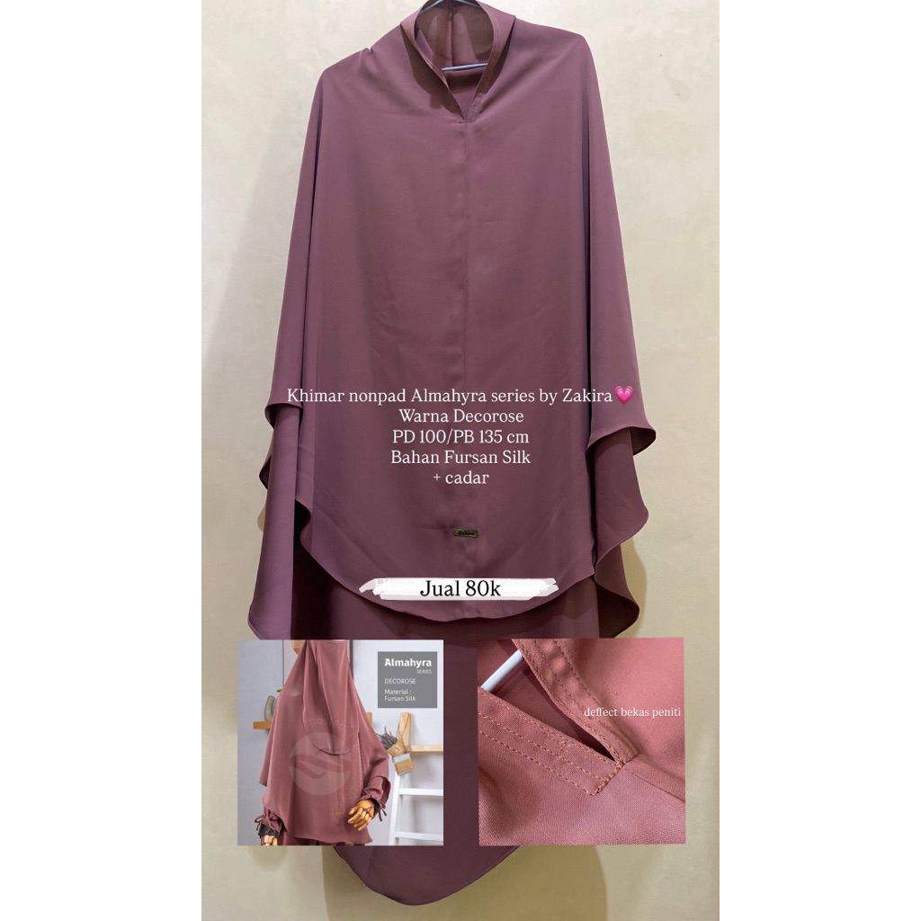 Preloved Khimar Nonpad by Zakira