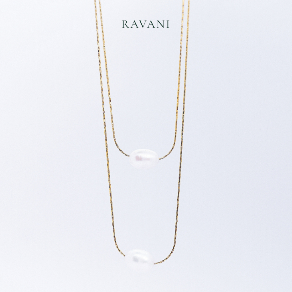 Ravani Indonesia Mandala Necklace - Kalung Wanita Layer Stainless Steel Gold Elegan Tahan Karat