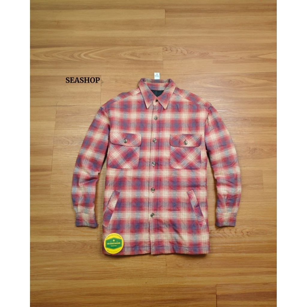 seashop casual flanel veterano outer shirt jacket