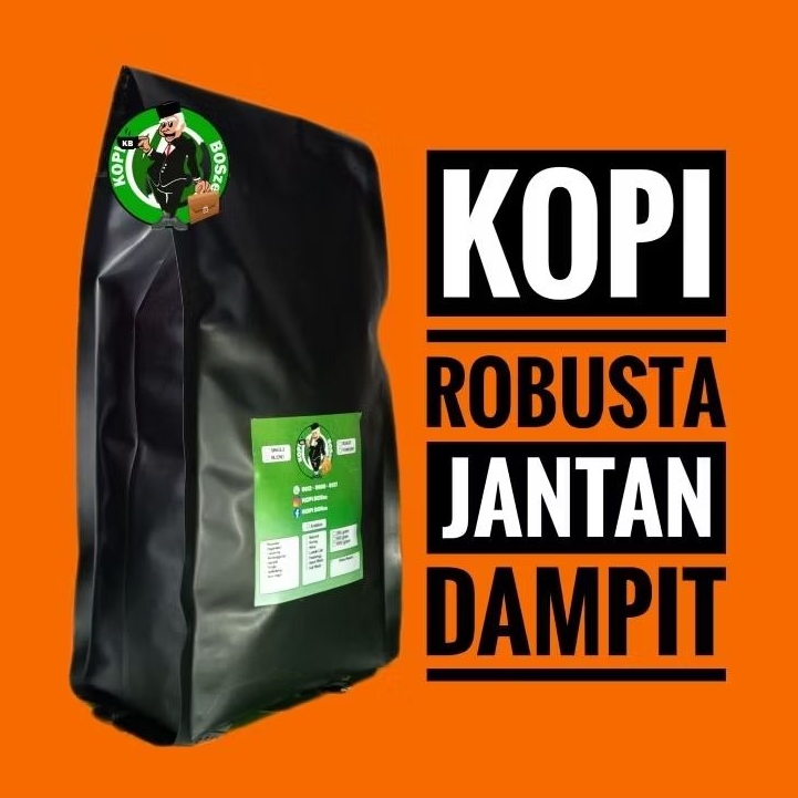 Kopi Robusta Jantan Dampit 1 Kg Kopi Lanang/Peaberry/Kopi Kuat.