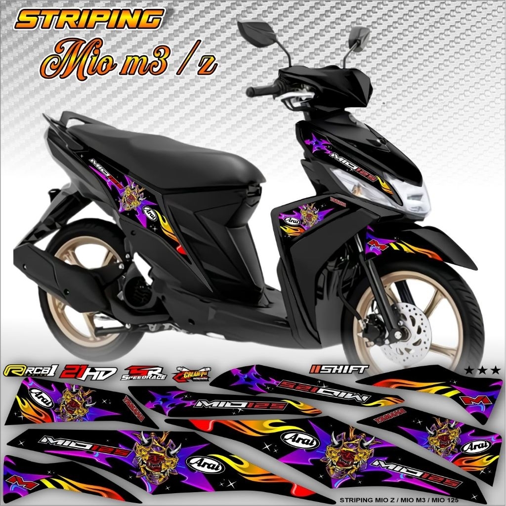 Striping Mio M3, Mio Z Motif Arai / Sticker Yamaha Mio M3