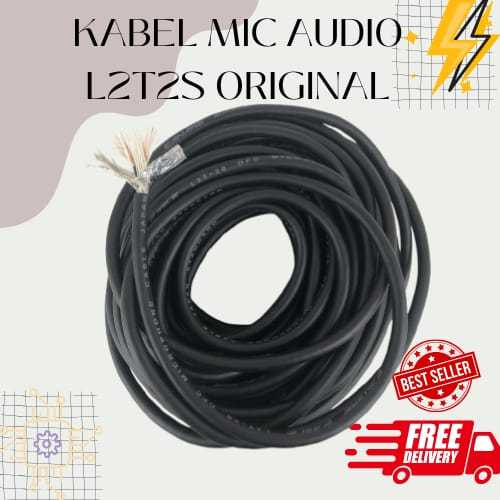 KABEL MIC AUDIO L2T2S STEREO ISI 3 PER 1 METER MUDAH DI SOLDER/ KABEL MIC SERABUT BANYAK ISI 3 MURAH