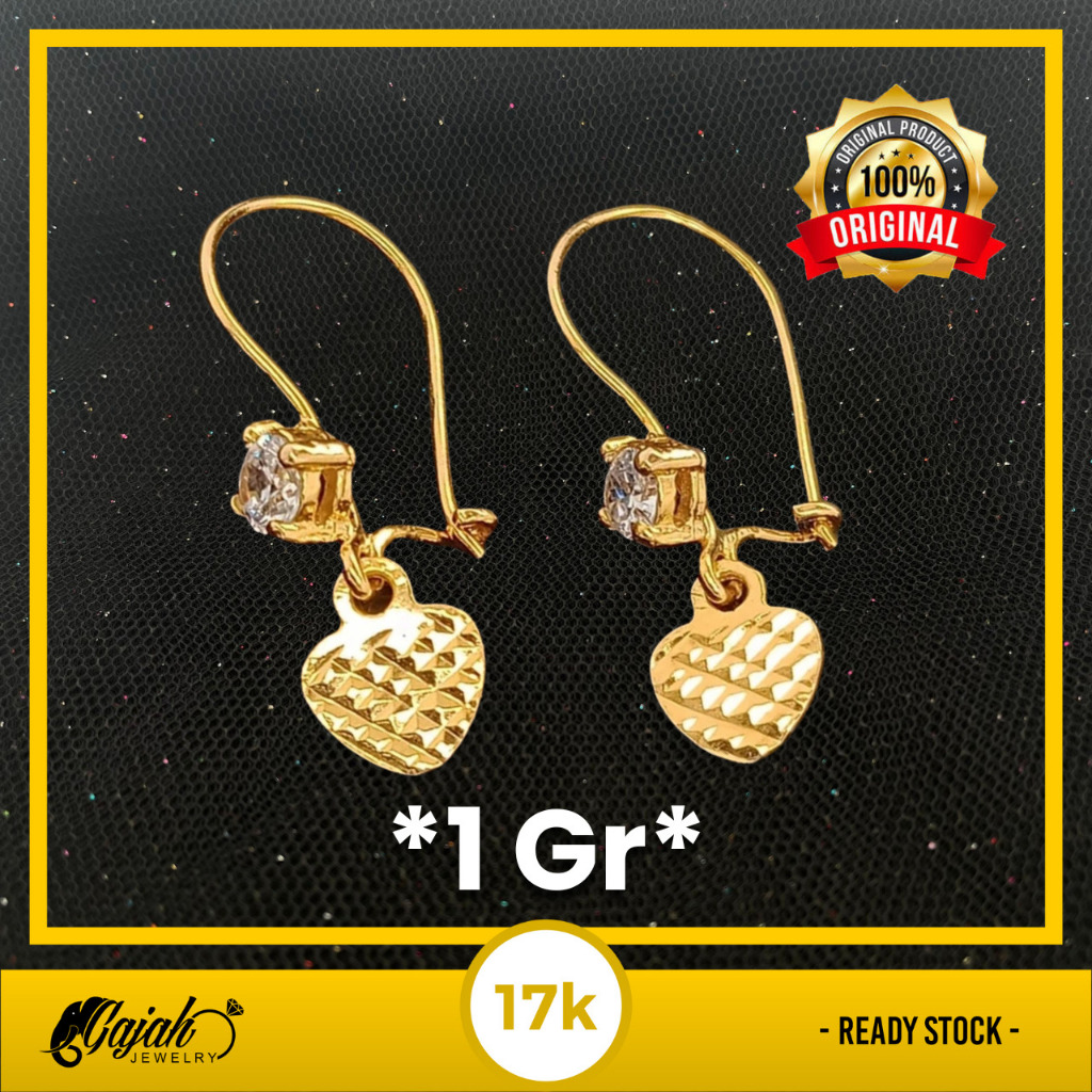 Anting Emas 17K - Toko Emas Gajah - 1 Gram 3386