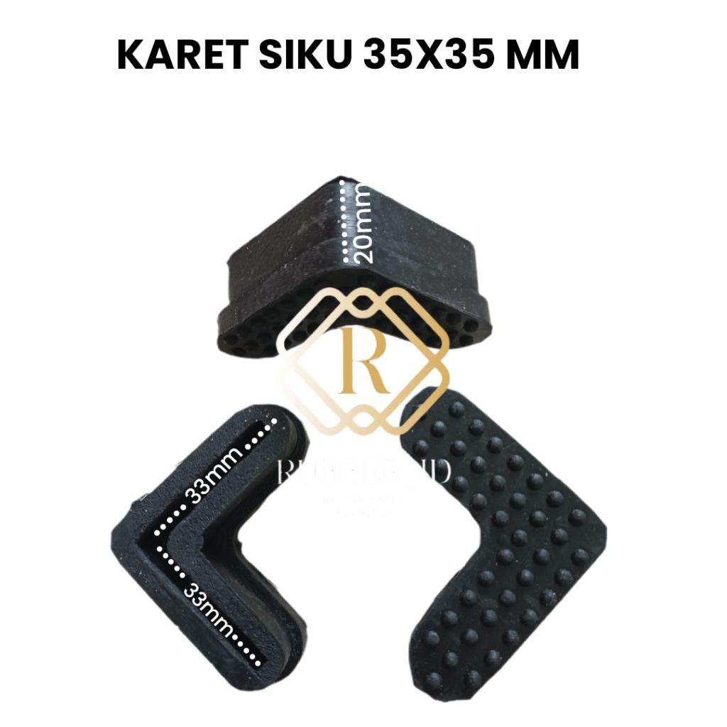 KARET BESI SIKU 35X35 /KARET SIKU 35X35 /KARET PELINDUNG BESI SIKU